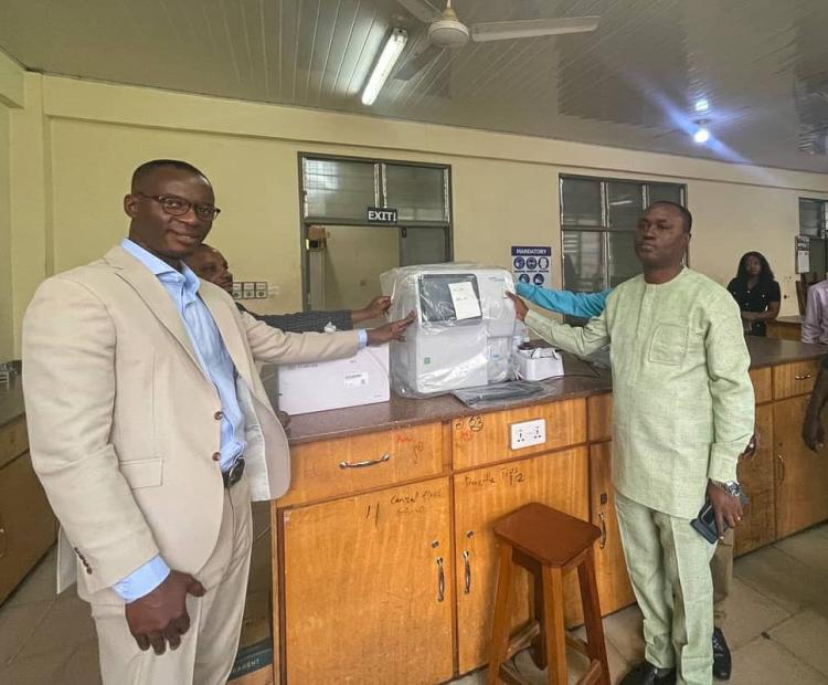 Sysmex West and Central Africa Ltd. (SWCA) donates equipment to the Faculty of Health Sciences. 